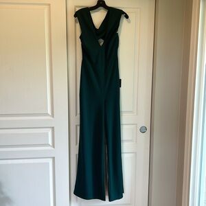 NWT Size M Lulus Hunter Green Backless Jumpsuit